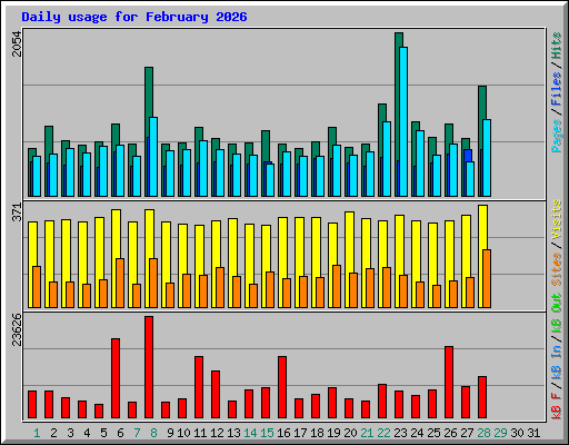 Daily usage for February 2026