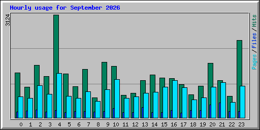 Hourly usage for September 2026